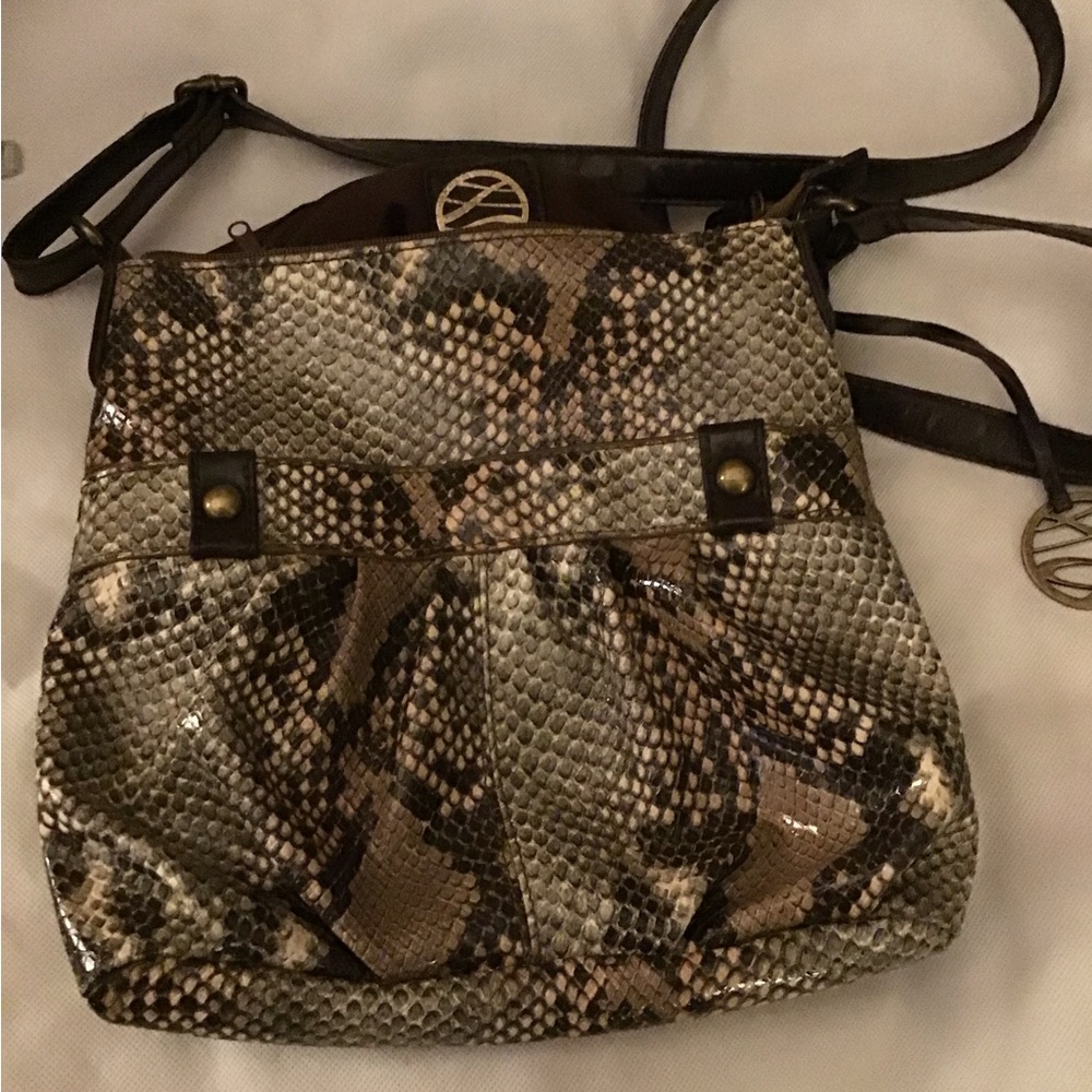 Faux Snake Skin Print Purse